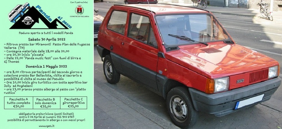 “Panda al Passo”, la due giorni dedicata allo storico modello Fiat in Vallarsa